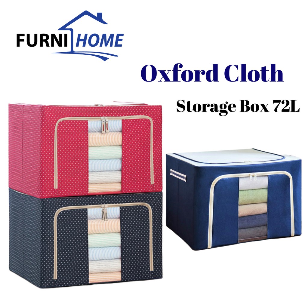 Steel Frame Storage Box With Clear Window Double Zipper Waterproof