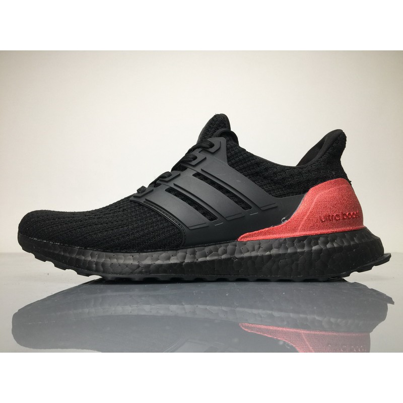 ultra boost black red