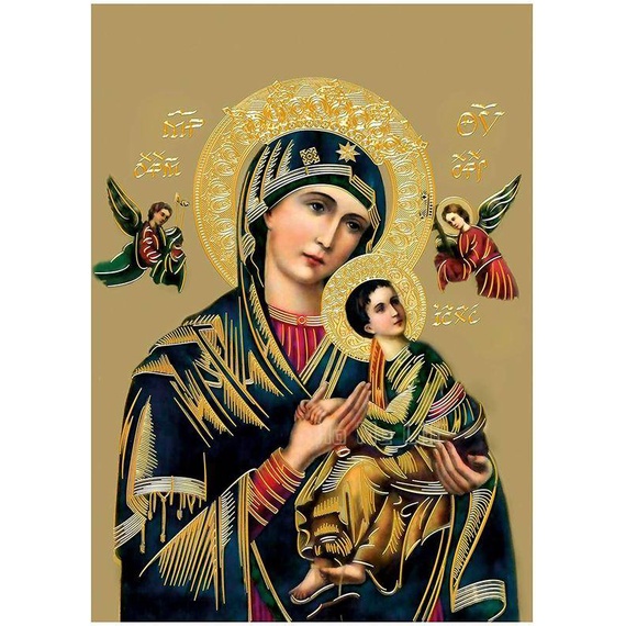 Our Lady Mother Mary Of Perpetual Help Religious canvas oil painting posters wall pictures