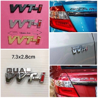 Toyota Logo Emblem Dual vvti vvt-i Gold chrome myvi Daihatsu Sirion ...