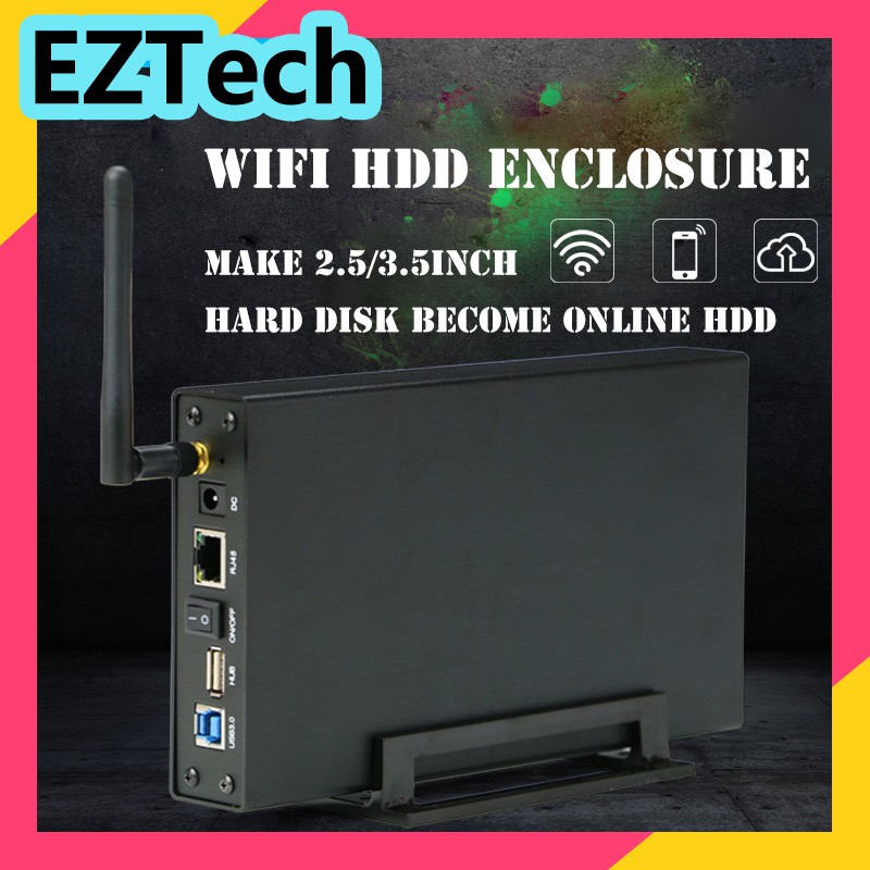 EZTECH WIFI HDD Enclosure LAN personal storage NAS HDD CASE SSD CASE ...
