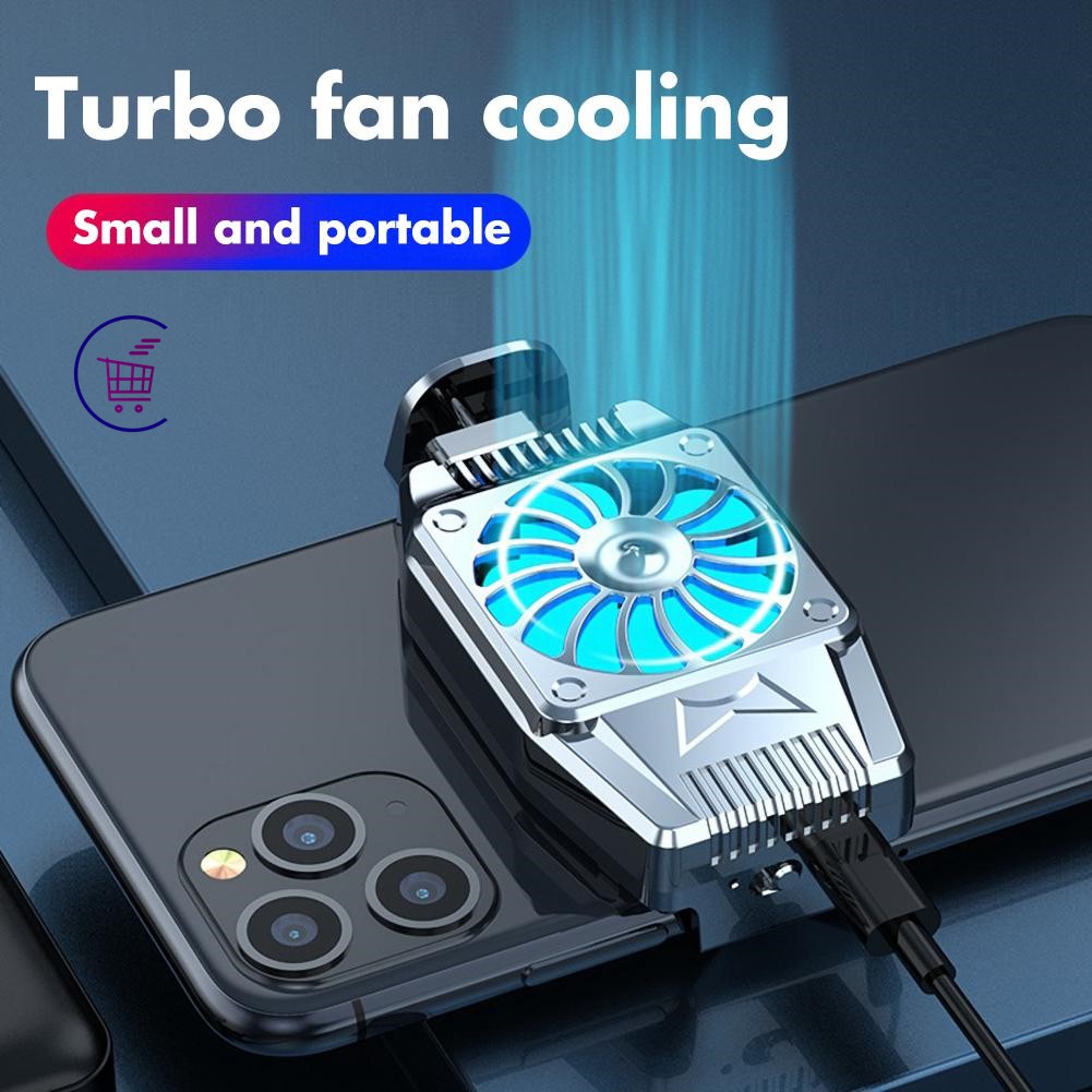 15% OFF by SUNSKY COUPON CODE: TBD06040846 for X20 Semiconductor Mobile Phone Radiator LED Light Mini Phone Cooling Fan, Color: Frosted White