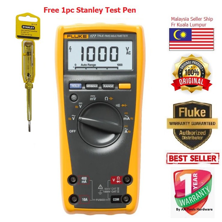 Fluke 177 TrueRMS Digital Multimeter (NEW & ORI FLUKE) Shopee Malaysia