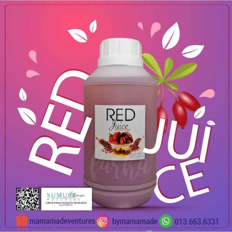 JUS MERAH Red Juice Minuman Tambah Darah Hemoglobin Rendah by Dr Suraya