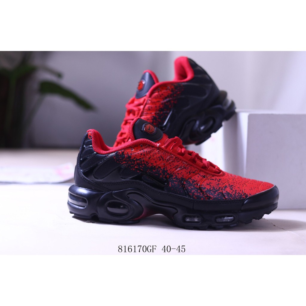 air max tn men's shoes black red