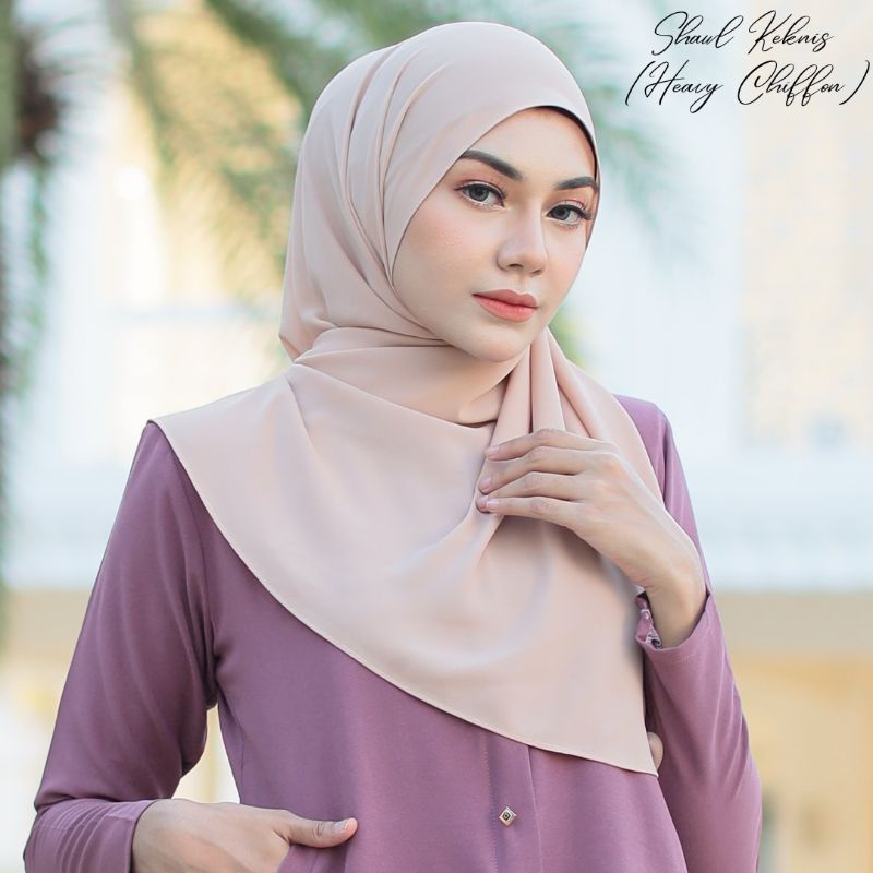 cara pakai shawl keknis