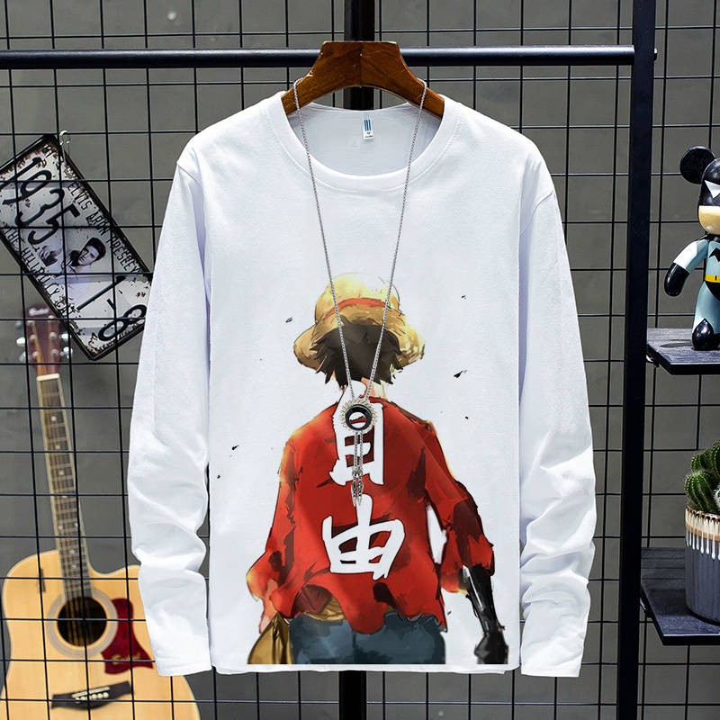 One Piece【NEW ARRIVAL】 baju kemeja lelaki Baju bawah anime lelaki Luffy