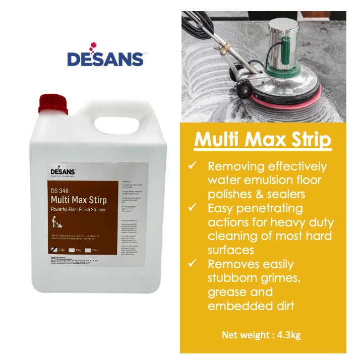 Multi Max Strip Powerful Floor Polish Stripper [DS 348] Shopee