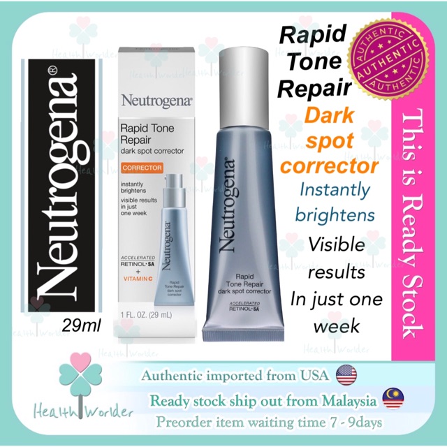 Neutrogena Rapid Tone Repair Retinol + Vitamin C Dark Spot Corrector Face Serum, Daily Anti