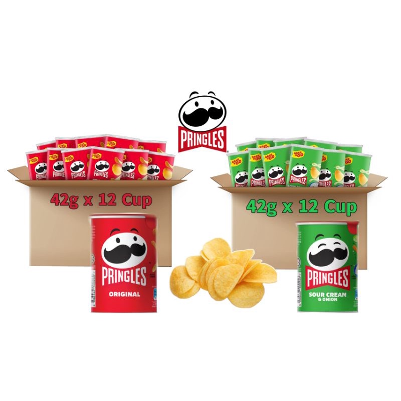 [TKM] Pringles Potato Crisps (42g x 12 Cup) | Shopee Malaysia