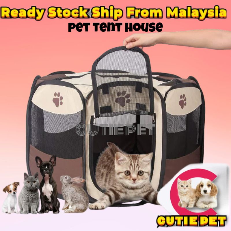 Cat Tent Rumah Kucing Cat House Portable Folding Outdoor Travel Pet Tent Dog Tent Portable Folding Cat Pet Tent Dog Cage