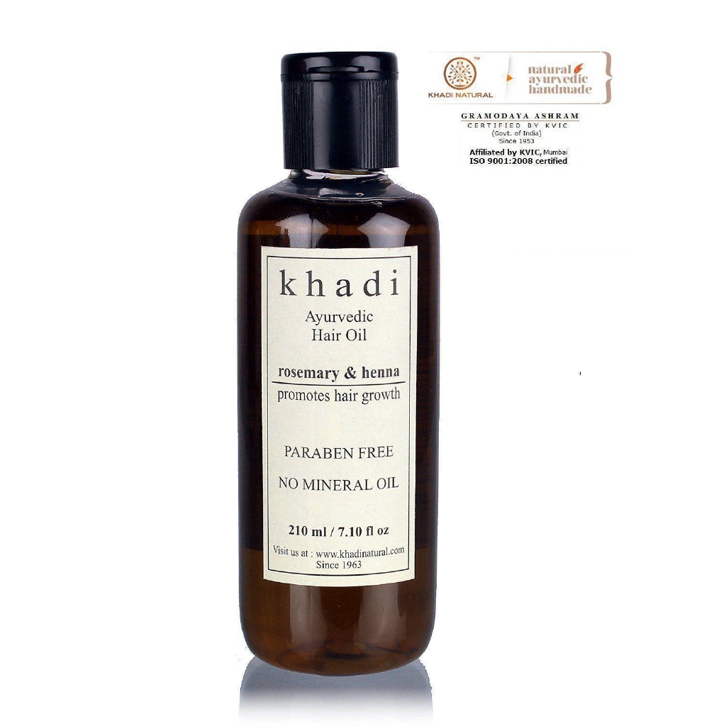 Khadi Natural Ayurvedic Rosemary & Henna Hair Growth Oil(SLS &  ParabenFree)210ml | Shopee Malaysia