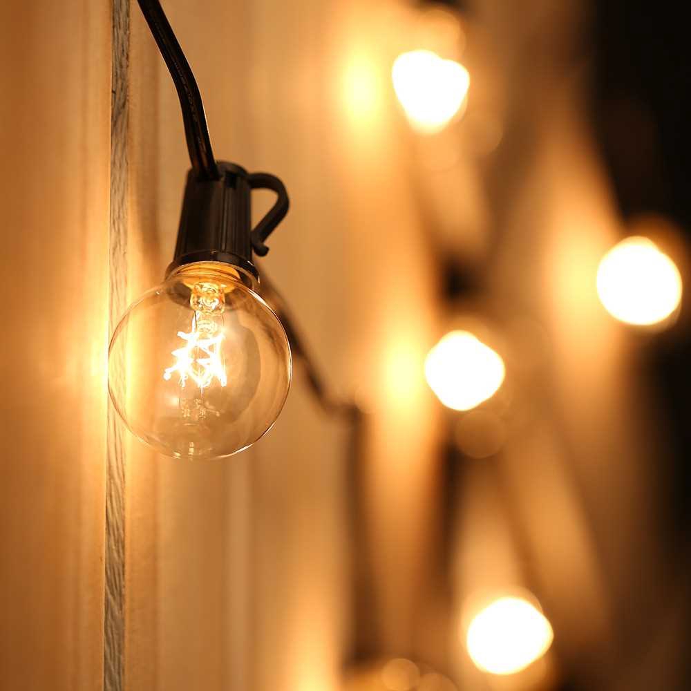 String Light Bulbs 175w 25ft For Patio Garden Backyard Party