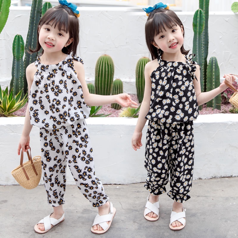 Baju Baby Girl Clothing Set 2pcs Suit Tops Pants Daisy Bowknot Kids ...