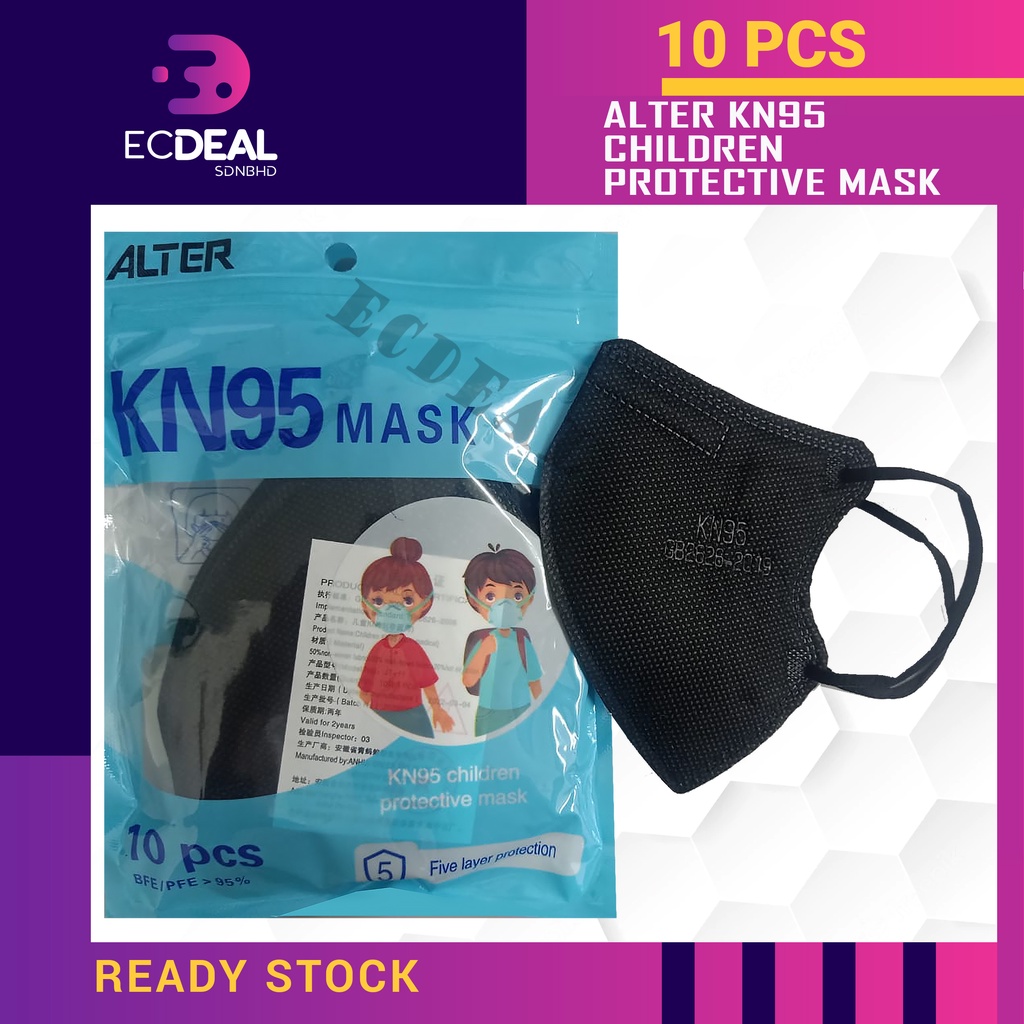 (READY STOCK) ALTER KN95 10pcs Kid Child PROTECTIVE MASK 5LAYER