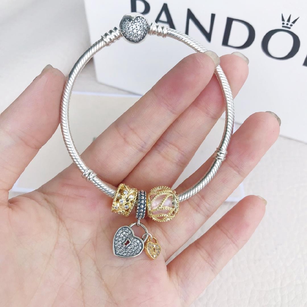 Pandora 100% original DIY combination gold accessories ...