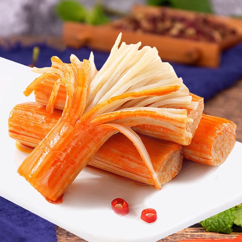 手撕蟹柳蟹肉棒 Shredded Crab Sticks 零食小吃香辣海鲜休闲即食 Snacks Spicy Seafood Casual Ready-to-eat