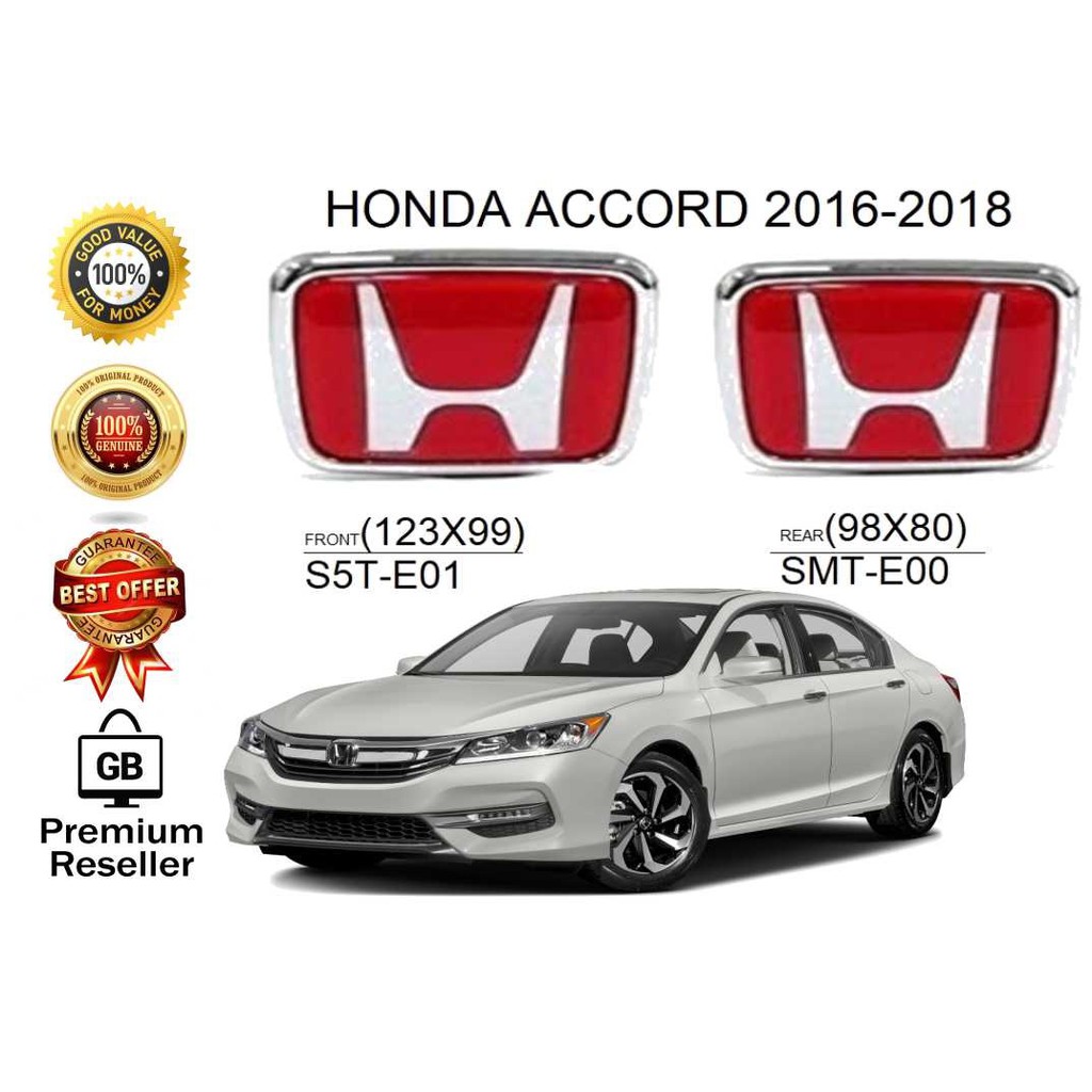 GBStore 100 [ORIGINAL] HONDA ACCORD LOGO 20162018 FRONT&BACK LOGO