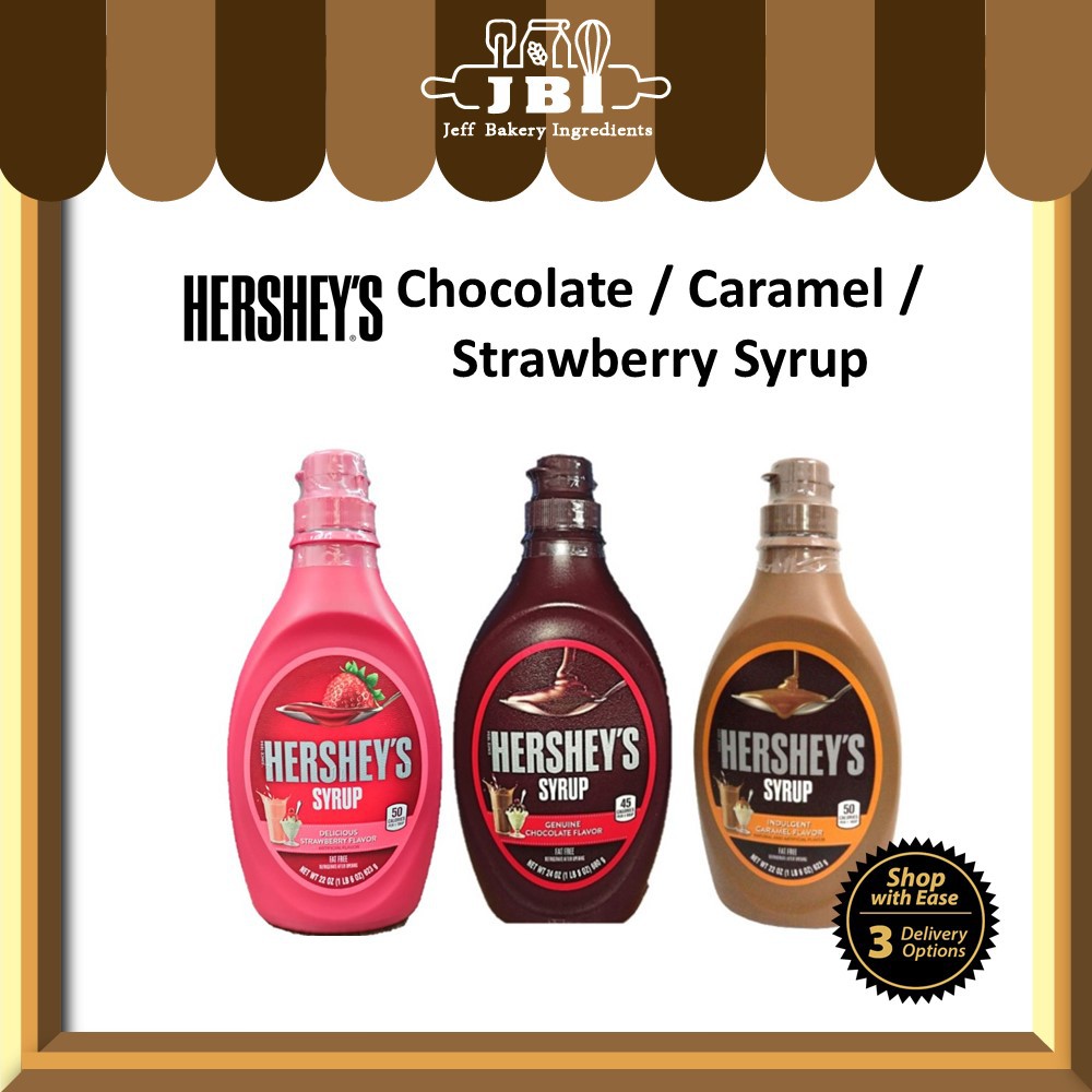 Hershey's Caramel / Strawberry / Chocolate Syrup Hershey