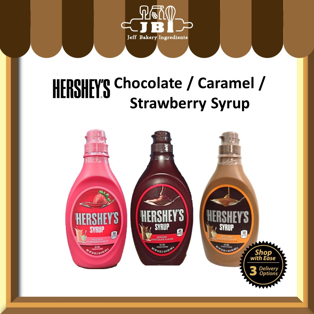 Hershey's Caramel / Strawberry / Chocolate Syrup Hershey Shopee Malaysia