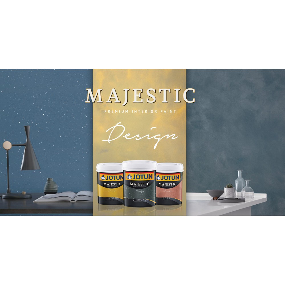 Jotun Majestic Premium Design Prestige Paint Gold 1 Liter + 1Liter Base