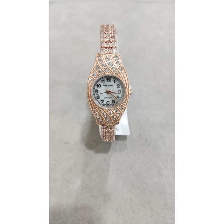 Royal Crown Crystal Bracelet Watch 2502B-RG-1M