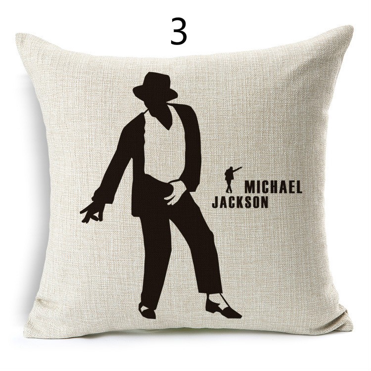 Pay Tribute To Michael Jackson Cotton Linen Car Sofa Cushion Cover