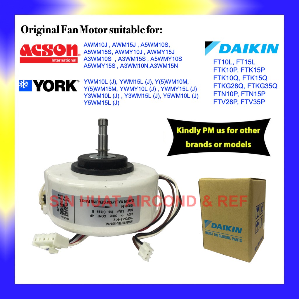 (ORIGINAL PART) DAIKIN FT10L FT15L FTKG28Q FTN10P YORK YWM10L YWM15L