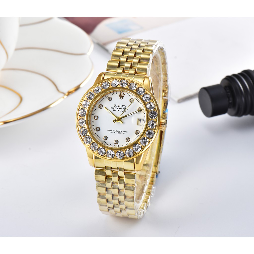 Spot Rolex Women S Models With Diamonds Fashion Men S Watches Women S Watches Luminous Watches Business Watches Girlfriend Models Shopee Malaysia