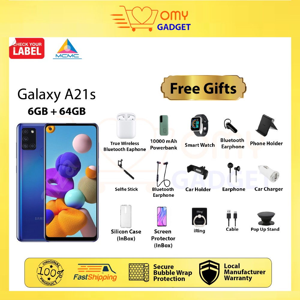 samsung a21s ram and rom