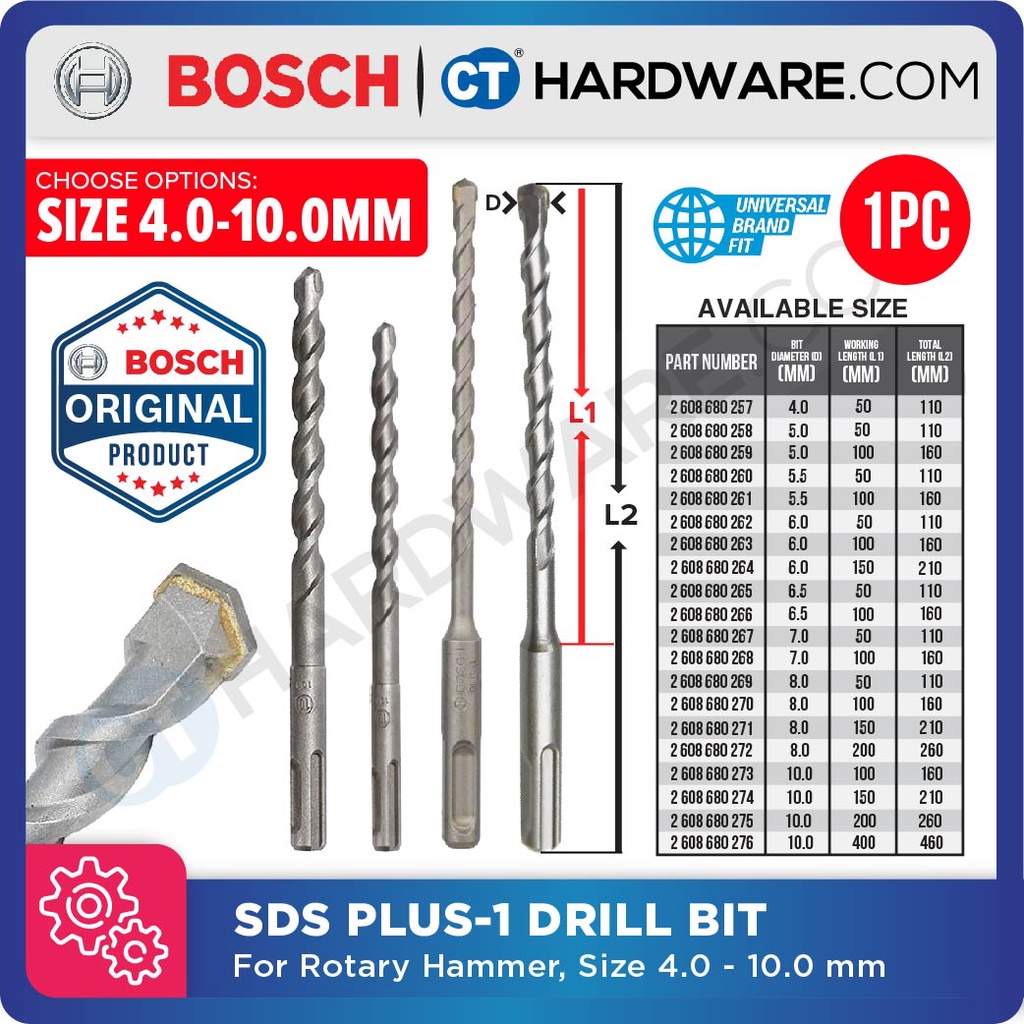 bosch-sds-plus-1-drill-bit-size-4-0-10-00mm-for-rotary-hammer-drills