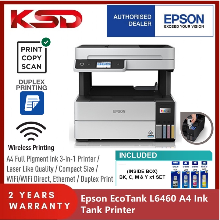 Epson EcoTank L6460 A4 Ink Tank Printer/ Print, Scan, Copy, AutoDuplex