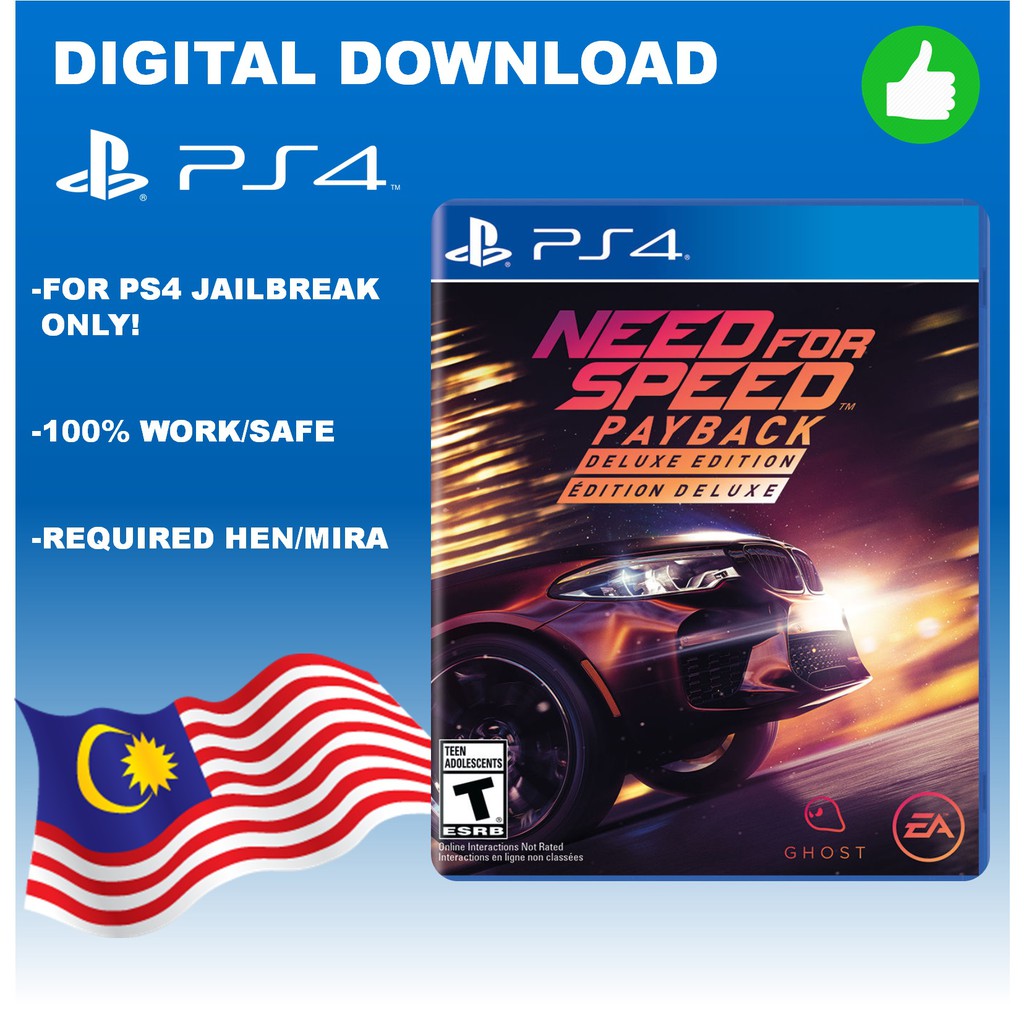 PS4 Game Need For Speed PayBack Deluxe Edition Digital