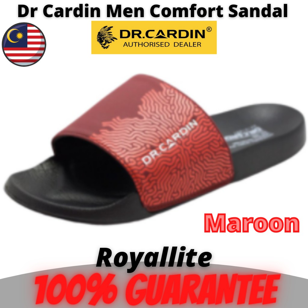 Dr. Cardin Men Slipper (-DC-7612) Black & Maroon