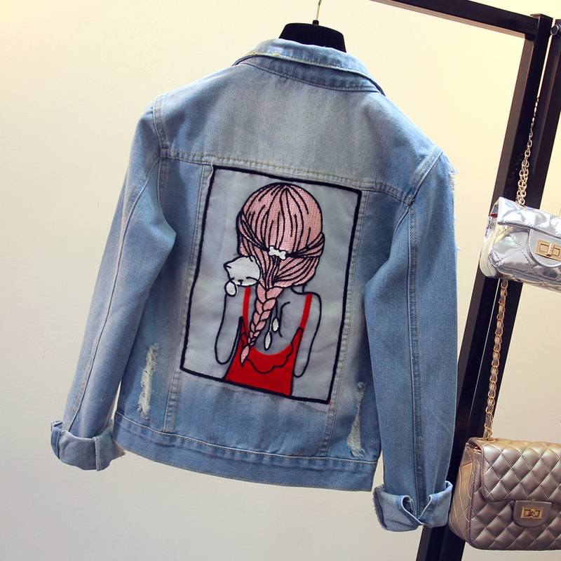 girls short denim jacket