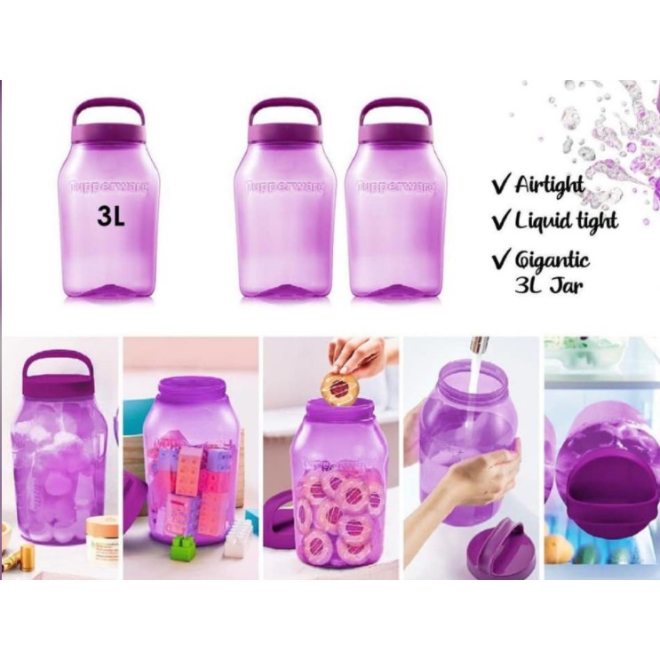 ⚠️ READY STOCK⚠️ Tupperware(1/2/3/4pcs) Universal Jar Quad Set 3.0L Universal Jar Duo Set 3L 3l 3000ml