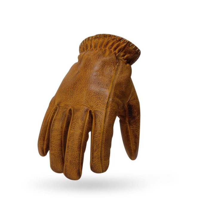 GU CAMP Knight Parts American TORC Gold Waterproof Water-Repellent Goat Leather Gloves (Retro Brown)