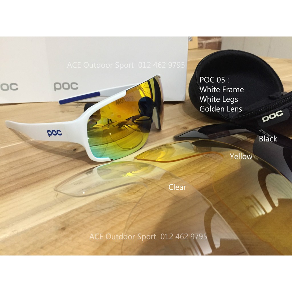POC Cycling Biker Glasses Polarized Sport Sunglasses Outdoor Eyewear With 4 Lens 