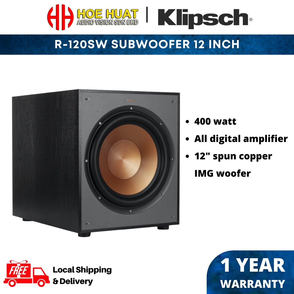 Klipsch R120SW 400 watts 12“Powered Subwoofer Shopee Malaysia