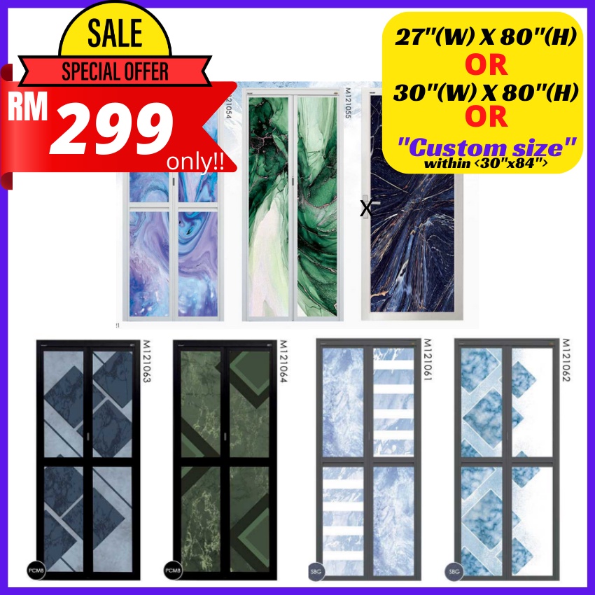 VITALLY Pintu Lipat Untuk Tandas / Bi fold Toilet Door, Toilet Door