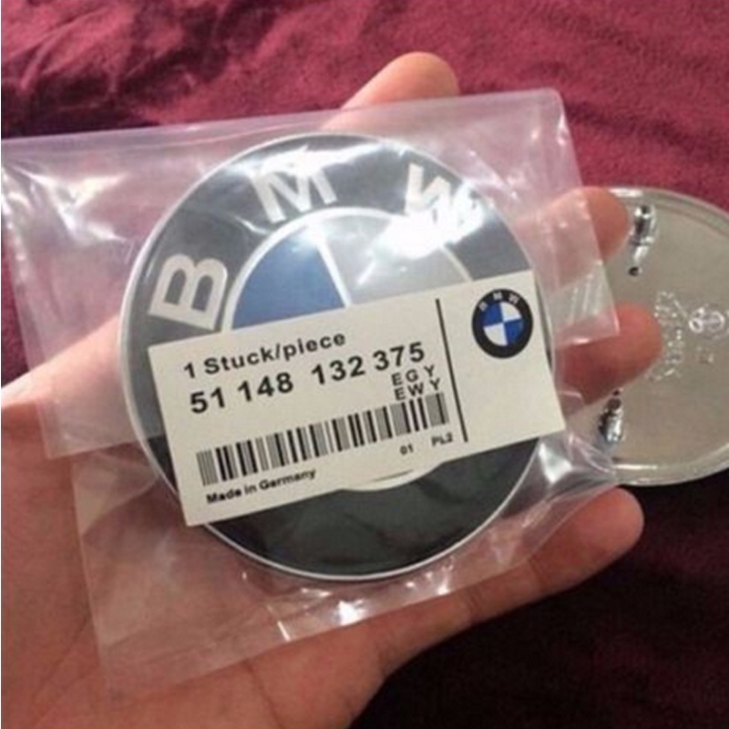 NEW Replacement Car Emblem Chrome Hood Badge Logo 74mm 2 Pins For BMW Rear Trunk