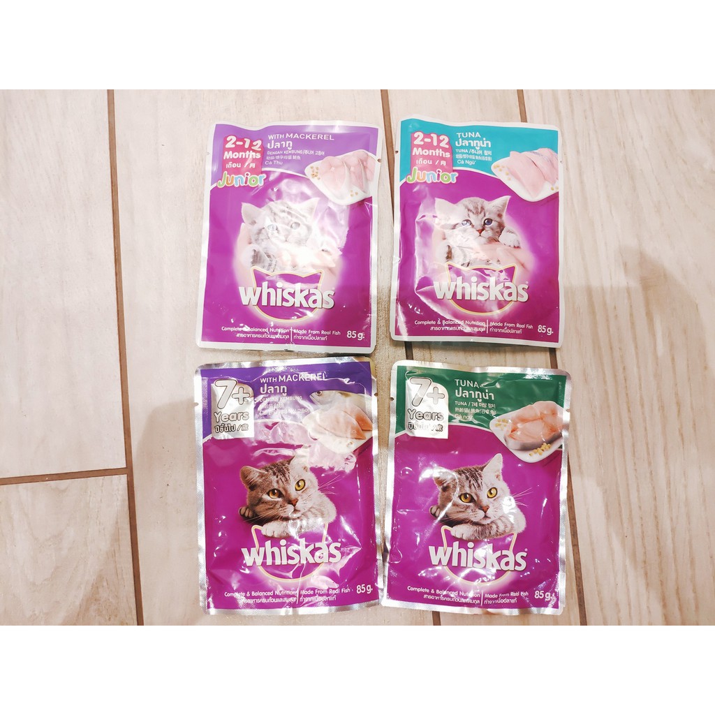 Buy WHISKAS Cat Pouch/Cat Wet Food-80/85g (12 Flavours To Choose 