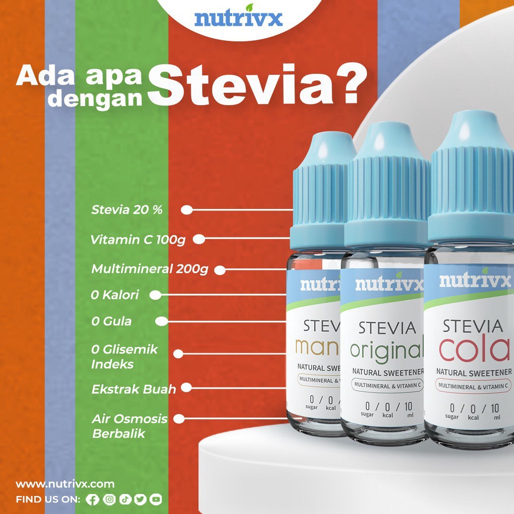 STEVIA NO SUGAR ORIGINAL Nutrivx Stevia Pemanis SemulajadI 10ML Shopee Malaysia