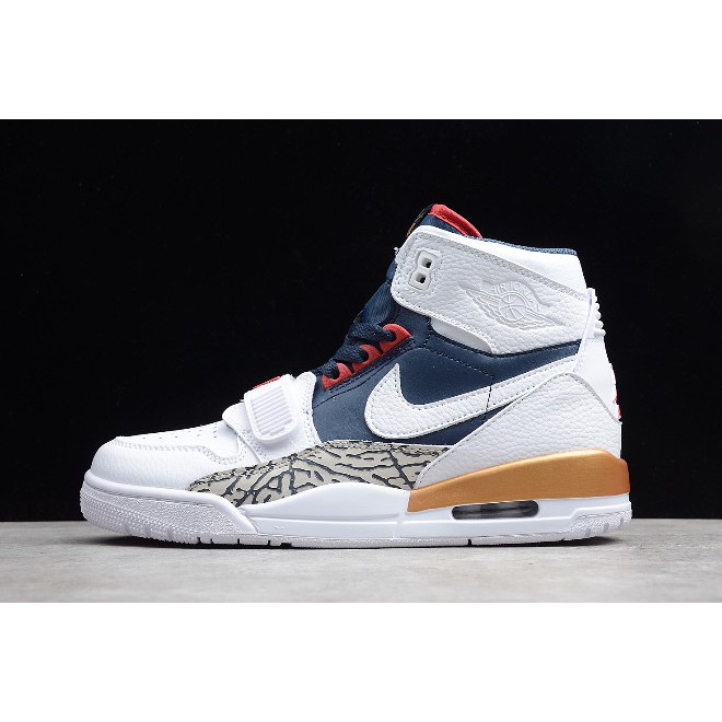 Jordan Legacy 312 Olympic White Midnight Navy Varsity Red Av3922 101 Shopee Malaysia