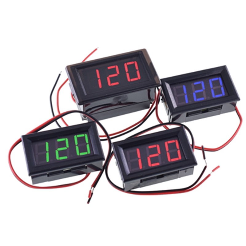 Dc 5v 120v Digital Voltmeter Electric Vehicle Meter Anti Reverse Connection 0 56 Shopee Malaysia