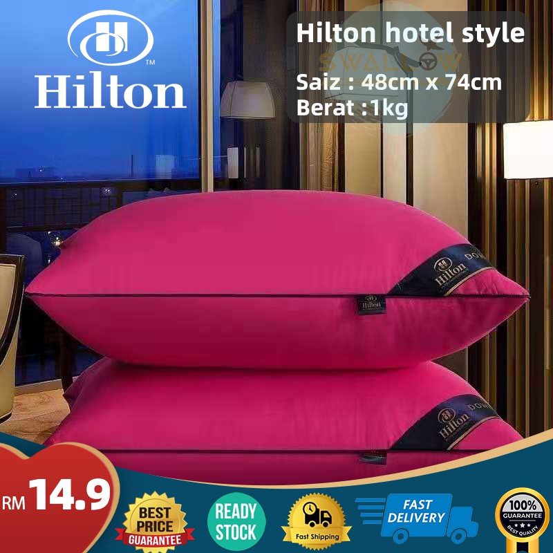 Ready Stock Hilton pillow with handbag Bantal Hilton 1000 G ，Multi