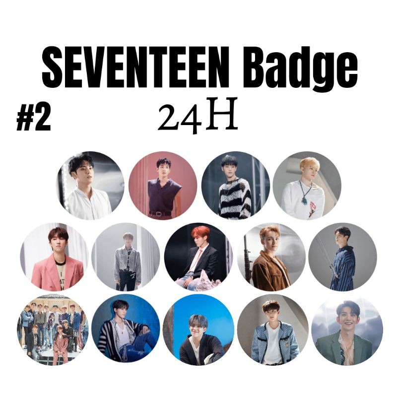 [READYSTOCK] Kpop SEVENTEEN Hd Round Badge Dutch Button Pin photo (58mm) 24h heng garae an ode semicolon album carat svt