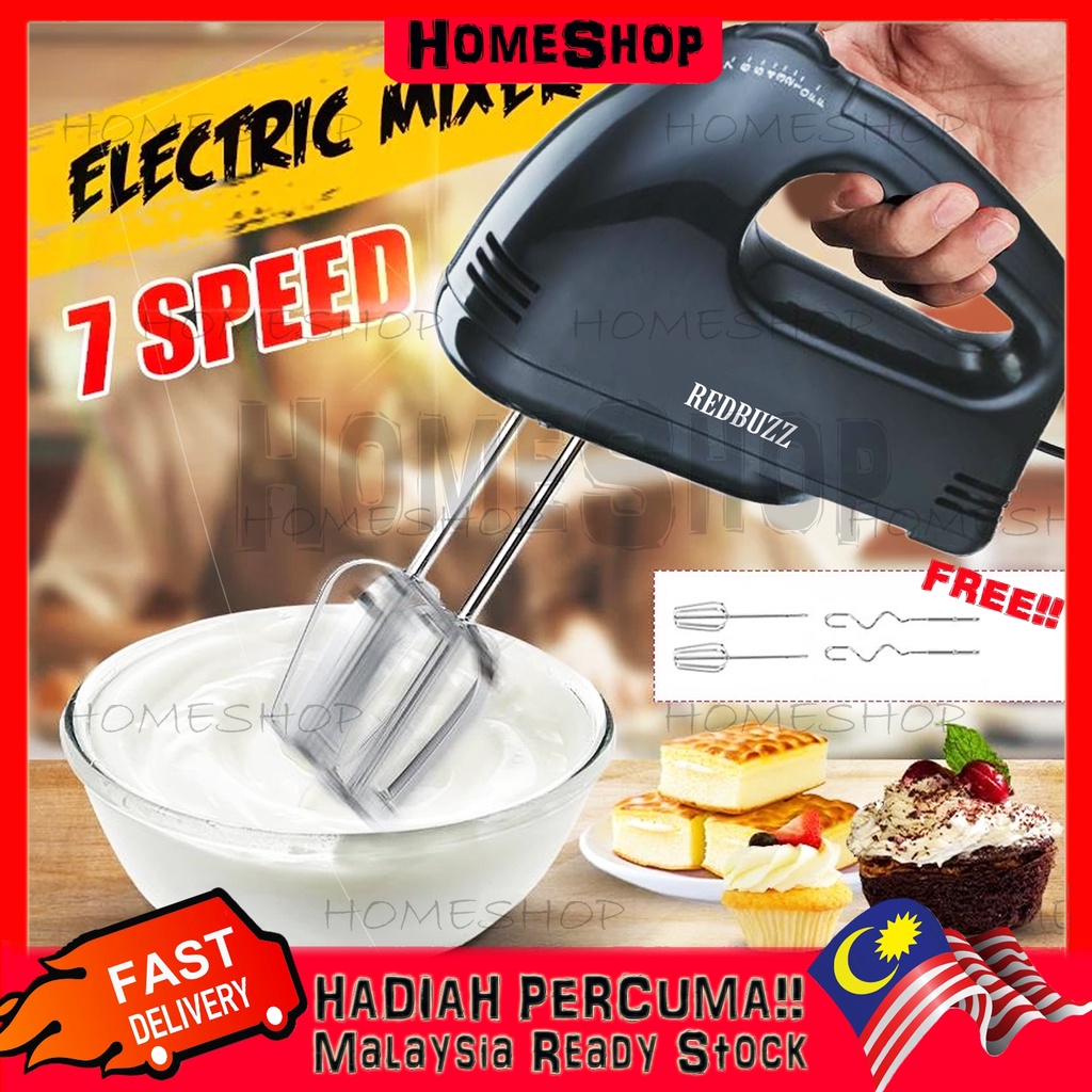 HomeShop Kitchen Electric Mixer High Power 280W Hand Mixer Cream Egg Beater Whisk Blender Cake Dough Bread Maker Machine