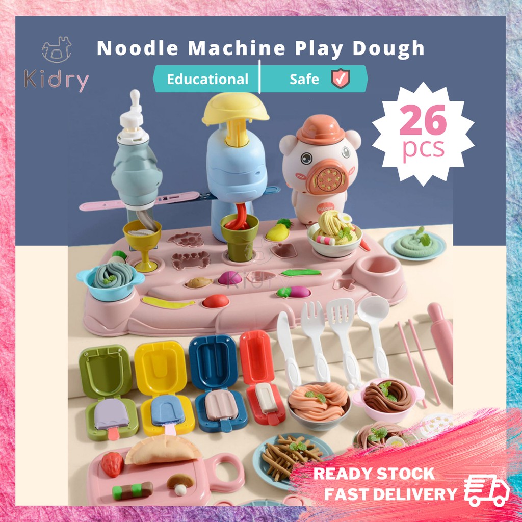 Noodle Maker Machine Plasticine Play Dough Clay Kitchen Ice Cream Dumpling Kids Gift Toy | Mainan Tanah Liat Kanak