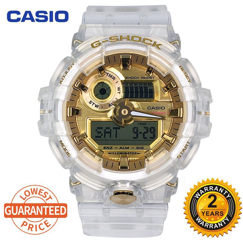 g shock transparent gold price